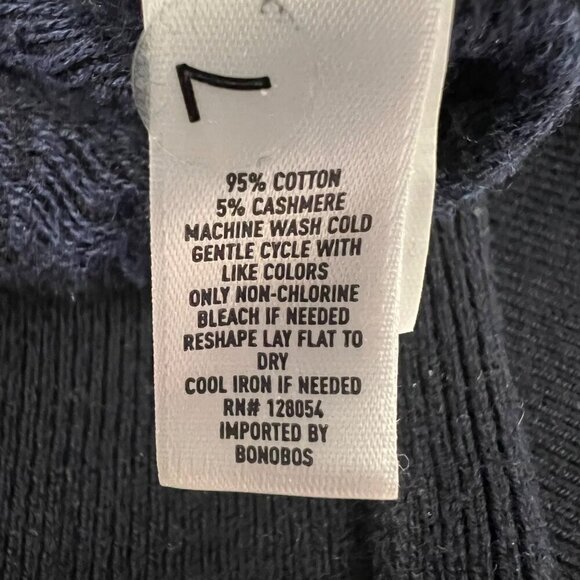 Bonobos Men's 1/4 Zip Pullover Sweater Blue Print Size XL - Picture 9 of 9